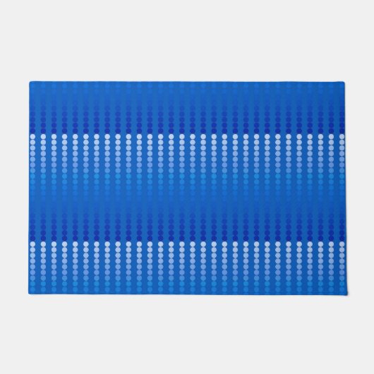Satin-stippen - staalschoppen blauw deurmat (Voorkant)
