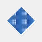 Satin-stippen - staalschoppen blauw servetten (Hoek)