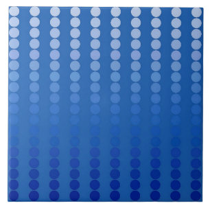 Satin-stippen - staalschoppen blauw tegeltje