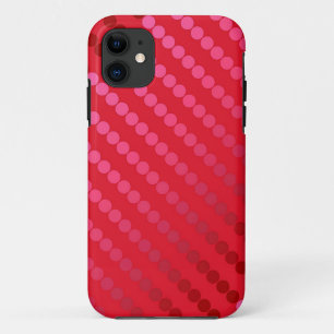 Satin-stippen - tinten van diep rood iPhone 11 hoesje