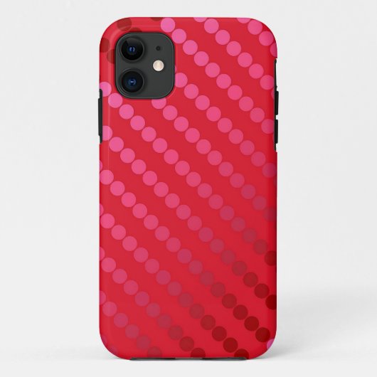 Satin-stippen - tinten van diep rood Case-Mate iPhone case (Achterkant)
