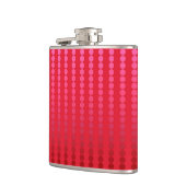 Satin-stippen - tinten van diep rood heupfles (Links)