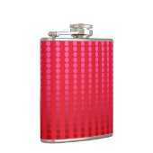 Satin-stippen - tinten van diep rood heupfles (Rechts)