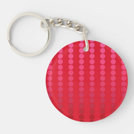 Satin-stippen - tinten van diep rood sleutelhanger (Voorkant)