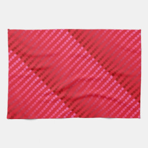 Satin-stippen - tinten van diep rood theedoek