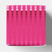 Satin stippen - tinten van fuchsia roze bedankdoosjes (Bovenkant)
