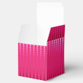 Satin stippen - tinten van fuchsia roze bedankdoosjes (Geopend)