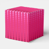 Satin stippen - tinten van fuchsia roze bedankdoosjes (Achterkant)