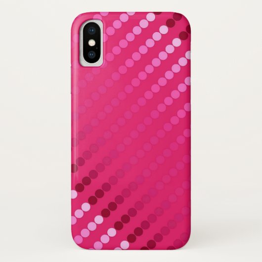 Satin stippen - tinten van fuchsia roze Case-Mate iPhone case (Achterkant)