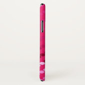 Satin stippen - tinten van fuchsia roze Case-Mate iPhone case (Achterkant / rechts)