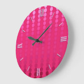 Satin stippen - tinten van fuchsia roze grote klok (Hoek)