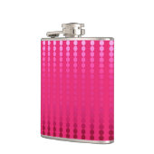Satin stippen - tinten van fuchsia roze heupfles (Links)