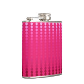 Satin stippen - tinten van fuchsia roze heupfles (Rechts)
