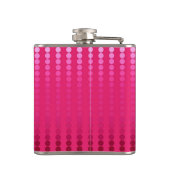 Satin stippen - tinten van fuchsia roze heupfles (Achterkant)
