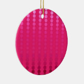 Satin stippen - tinten van fuchsia roze keramisch ornament (Rechts)