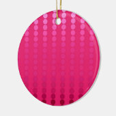 Satin stippen - tinten van fuchsia roze keramisch ornament (Links)