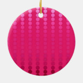 Satin stippen - tinten van fuchsia roze keramisch ornament (Achterkant)