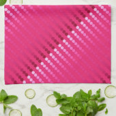 Satin stippen - tinten van fuchsia roze theedoek (Gevouwen)