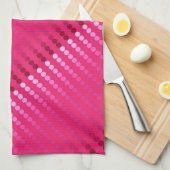 Satin stippen - tinten van fuchsia roze theedoek (Quarter Fold)