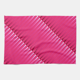 Satin stippen - tinten van fuchsia roze theedoek