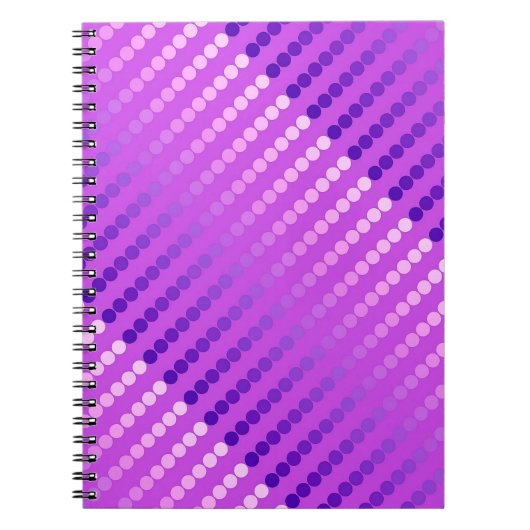 Satin-stippen - violet en orchidee notitieboek (Voorkant)