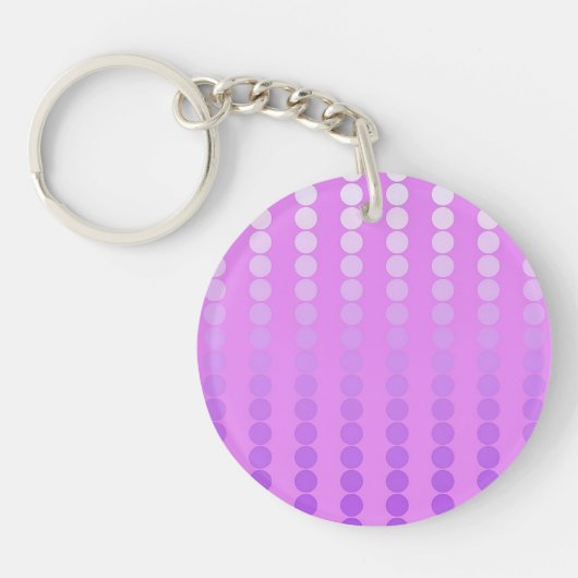 Satin-stippen - violet en orchidee sleutelhanger (Voorkant)