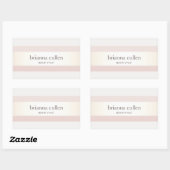 Satin Striped Blush Pink Beauty Salon and Spa Rechthoekige Sticker (Vel)