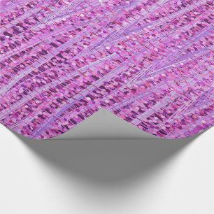 Satin Stripes en Stippen Abstract, Amethyst Paars Cadeaupapier