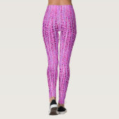 Satin Stripes en Stippen Abstract, Amethyst Paars Leggings (Achterkant)