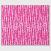 Satin Stripes en Stippen Abstract, Fuchsia roze Cadeaupapier (Vlak)