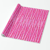 Satin Stripes en Stippen Abstract, Fuchsia roze Cadeaupapier (Uitgerold)