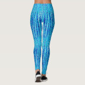 Satin Stripes en Stippen Abstract, kobalt blauw Leggings (Achterkant)