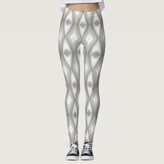 Satin White Leggings (Voorkant)