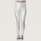 Satin White Leggings (Voorkant)