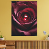 Satinheart Rouge – Gemstone Rose Canvas Afdruk (Insitu (Woonkamer))