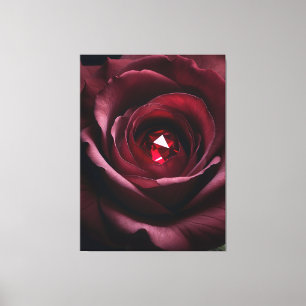 Satinheart Rouge – Gemstone Rose Canvas Afdruk