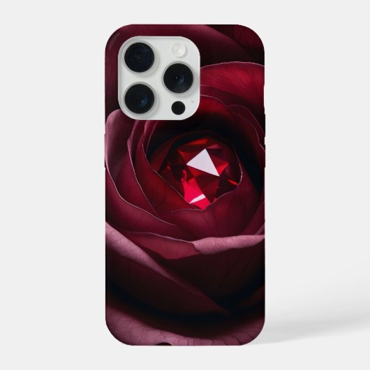 Satinheart Rouge – Rose Gem Phone Case iPhone Hoesje (Achterkant)