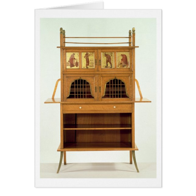 Satinwood Cabinet met geverfde panelen, c.1877 (zi (Voorkant)