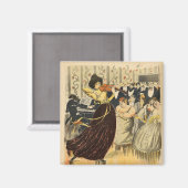 Satire of a salon musical-avond magneet (Voorkant / Achterkant)
