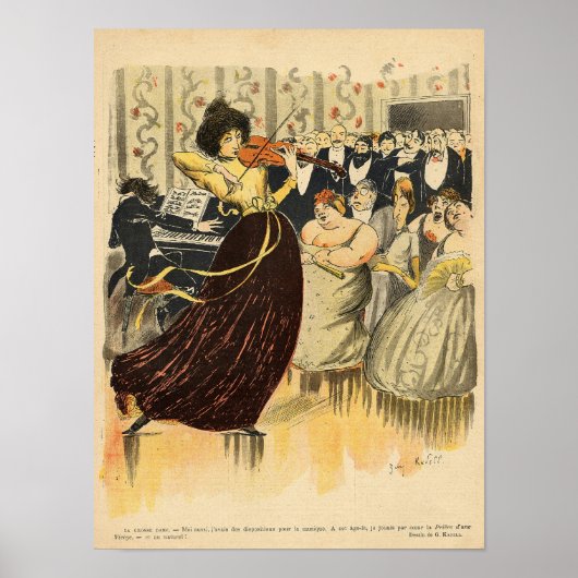 Satire of a salon musical-avond poster (Voorkant)