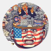 Satire Ronde Sticker (Voorkant)