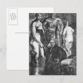 Satirisch portret van Laurence Sterne, c.1761 Briefkaart (Voorkant / Achterkant)