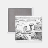 Satirische Cartoon over de staat Ierland Magneet (Voorkant / Achterkant)