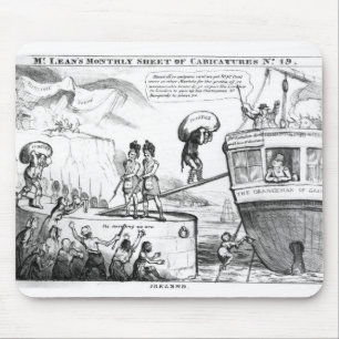 Satirische Cartoon over de staat Ierland Muismat