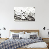 Satirische Cartoon over het waterbedrijf Canvas Afdruk (Insitu (Slaapkamer))