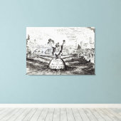 Satirische Cartoon over het waterbedrijf Canvas Afdruk (Insitu (Houten vloer))