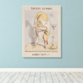 Satirische fantasieën, karikatuur van Adolphe Canvas Afdruk (Insitu (Houten vloer))