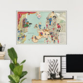  satirische kaart poster (Thuiskantoor)