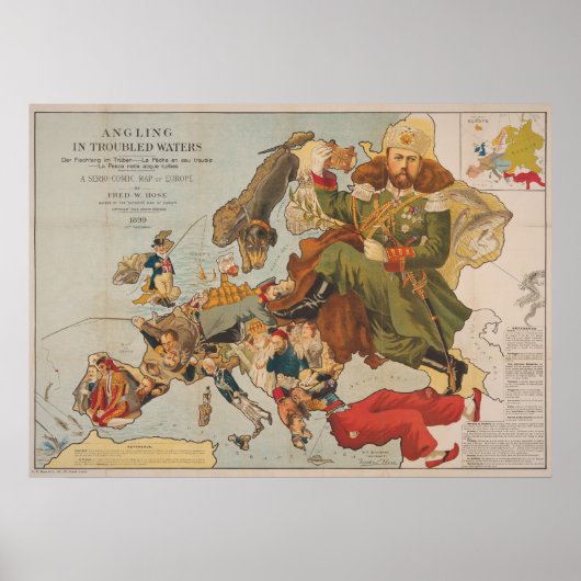 satirische kaart poster (Voorkant)