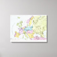 Satirische kaart van Europa | 1871